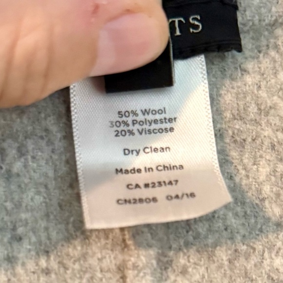 Talbots Camel Brown & Gray Shawl Collar Sleeveless Wool Cape Coat Vest Sz M - Picture 6 of 10